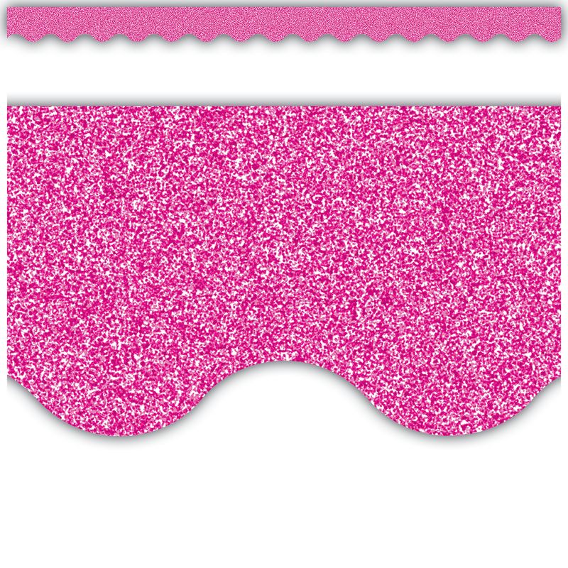 Pink Glitz Scalloped Border Trim