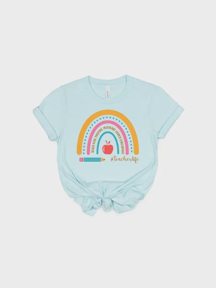 Pink/Blue Rainbow Teacher Shirt