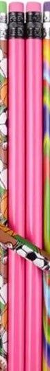 30 pk hot pink pencil, La Luna Bell SKU LU078-PEASTCA