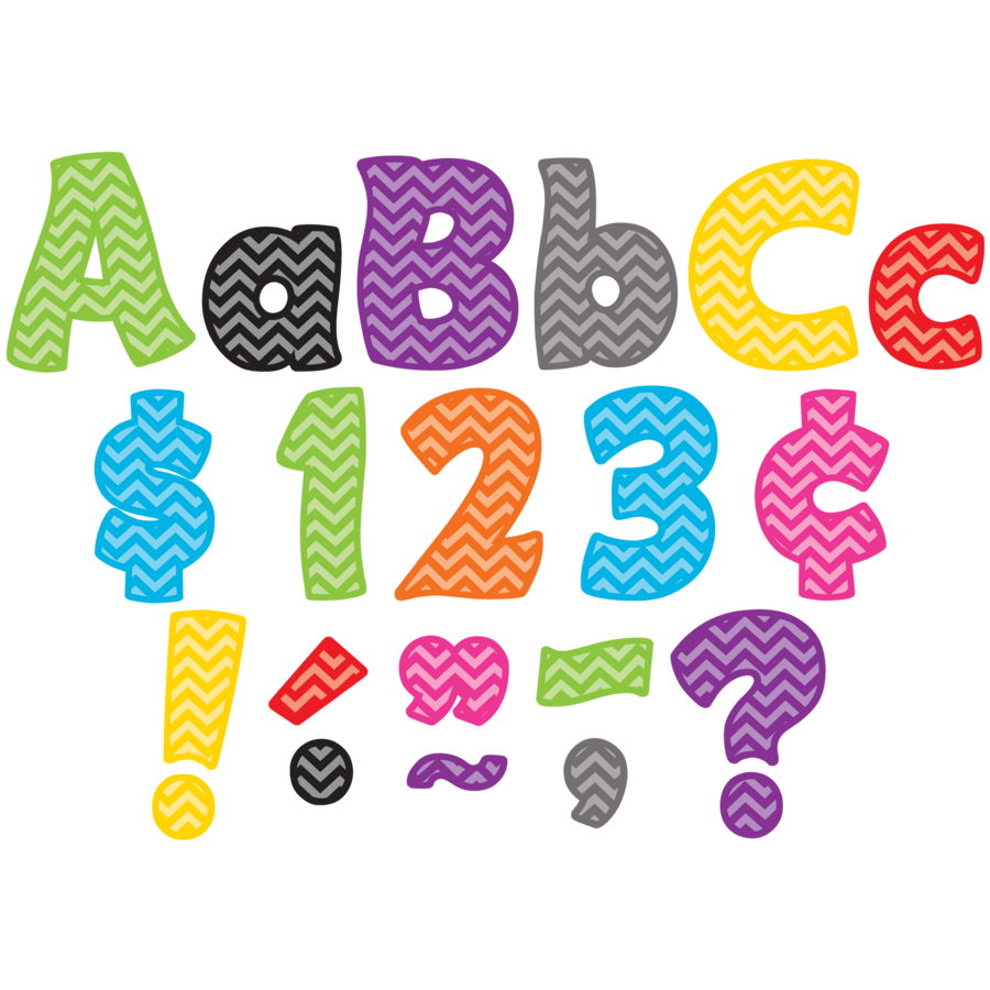 Chevron Funtastic 4&quot; Letters Combo Pack