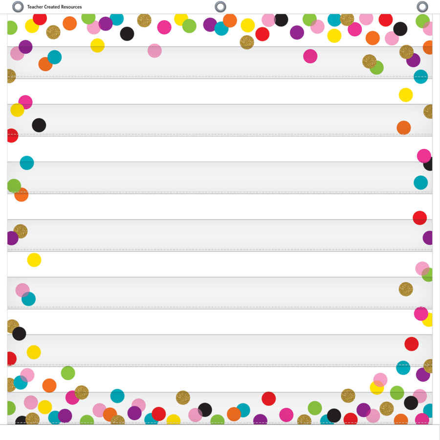 Confetti 7 Pocket Chart (28&quot; x 28&quot;)