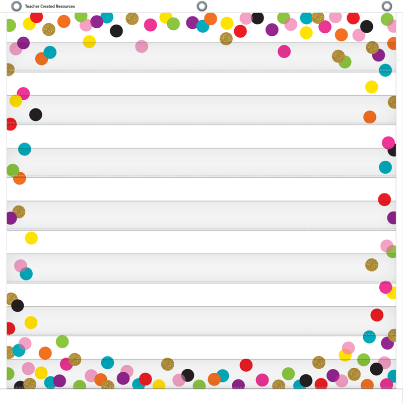 Confetti 7 Pocket Chart (28&quot; x 28&quot;)