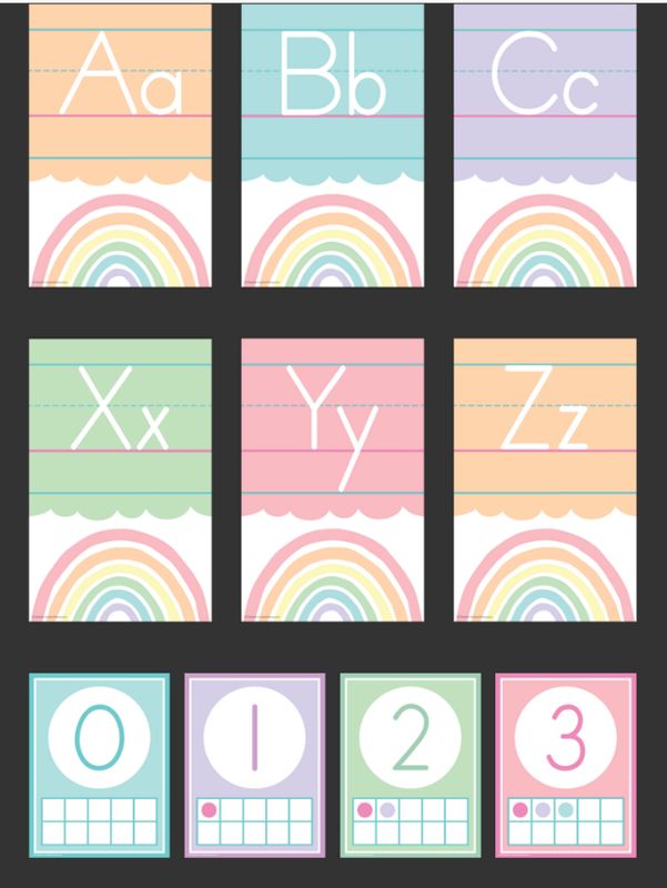 Pastel Pop Alphabet Bulletin Board