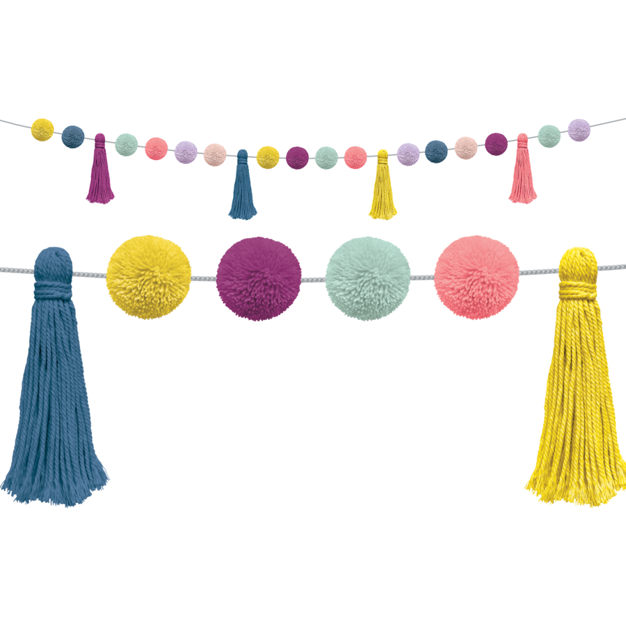 Oh Happy Day Pom-Poms and Tassels Garland