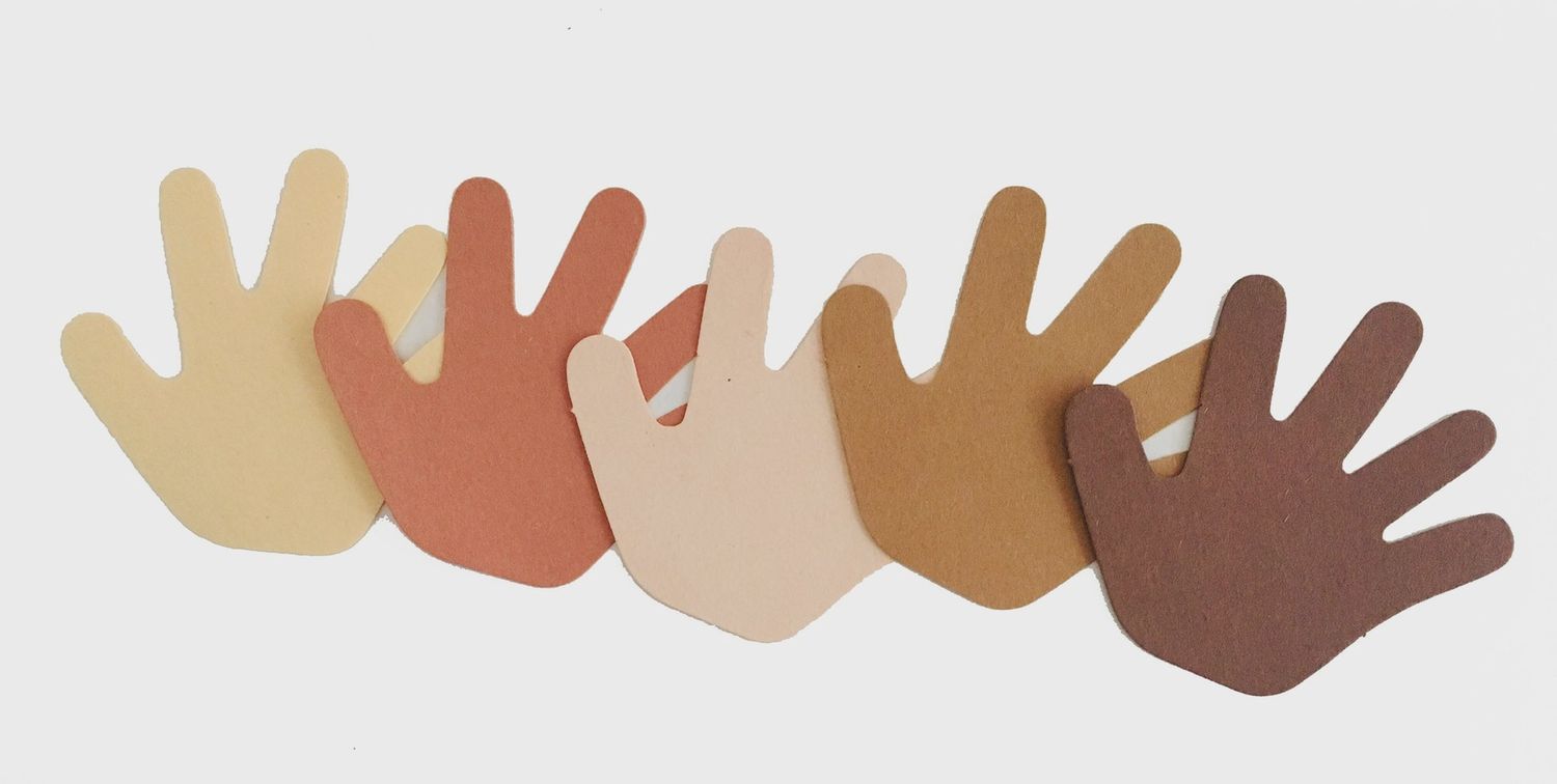 Hand Multicultural Creative Cut-Outs- 3”
