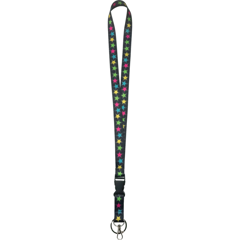 Colorful Paw Prints Lanyard