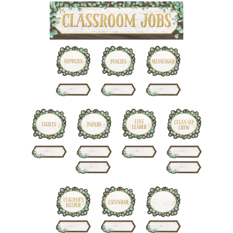 Eucalyptus Classroom Jobs Mini Bulletin Board