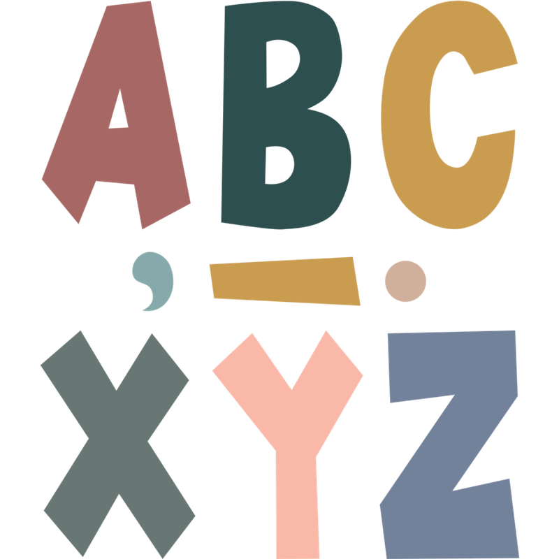 Wonderfully Wild Fun Font Letters 7&quot;