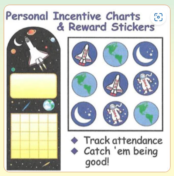 Incentive stickers-space