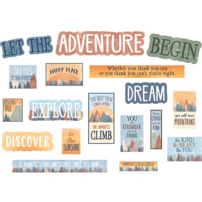 Moving Mountains Let the Adventure Begin Mini Bulletin Board