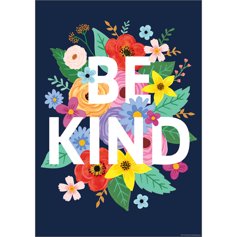 Wildflowers Be Kind Positive Poster