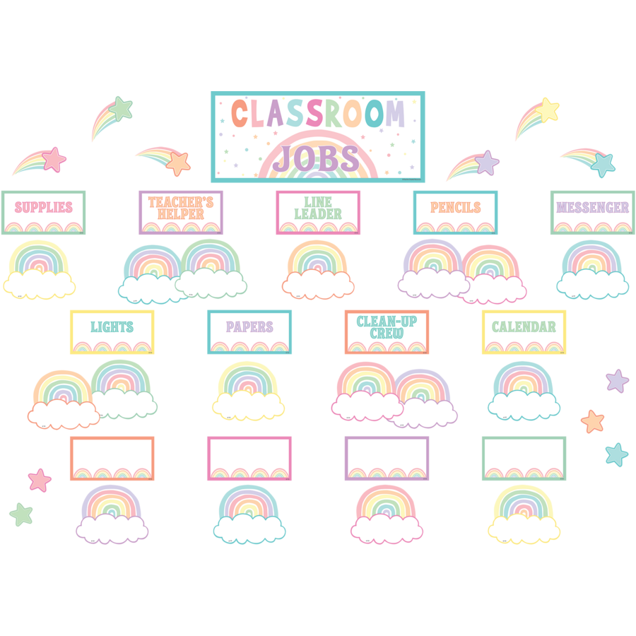 Pastel Pop Classroom Jobs Mini Bulletin Board