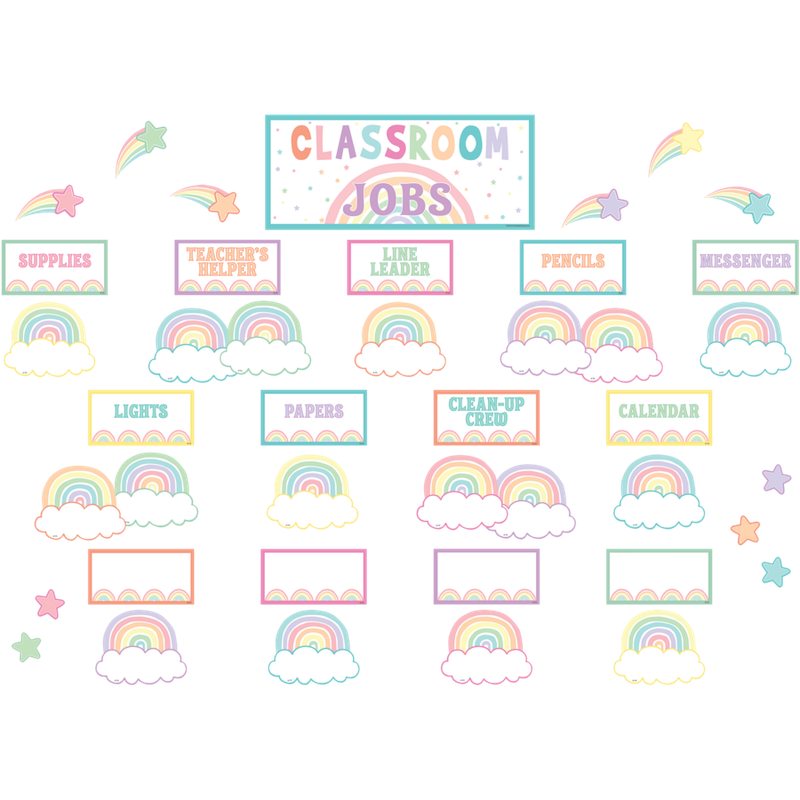 Pastel Pop Classroom Jobs Mini Bulletin Board
