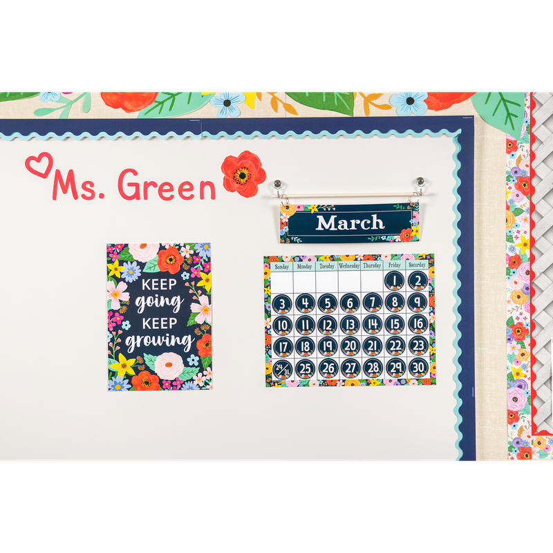 Navy Scalloped Border Trim