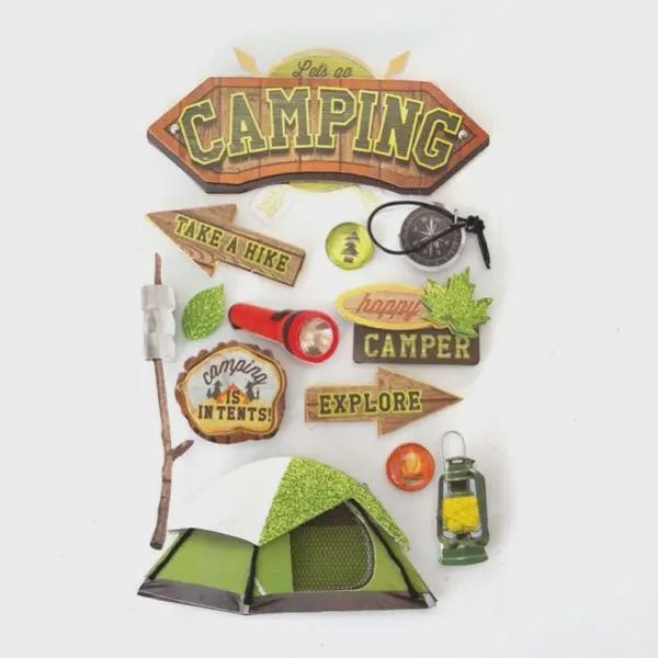 Camping Dimensional Sticker
