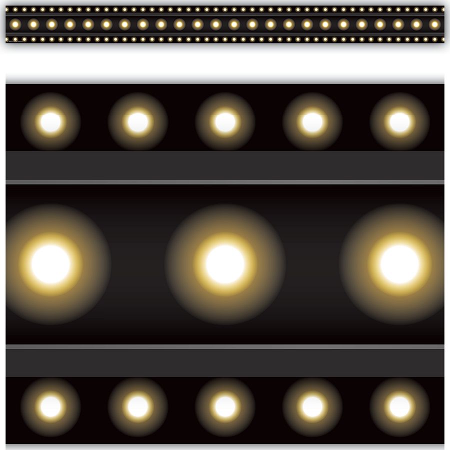 Black Marquee Straight Border Trim