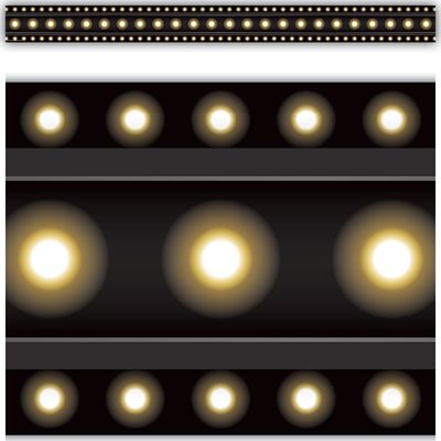 Black Marquee Straight Border Trim