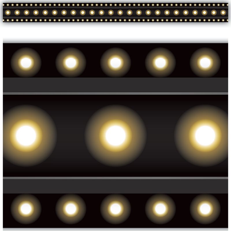 Black Marquee Straight Border Trim