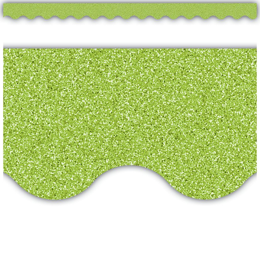 Lime Glitz Scalloped Border Trim