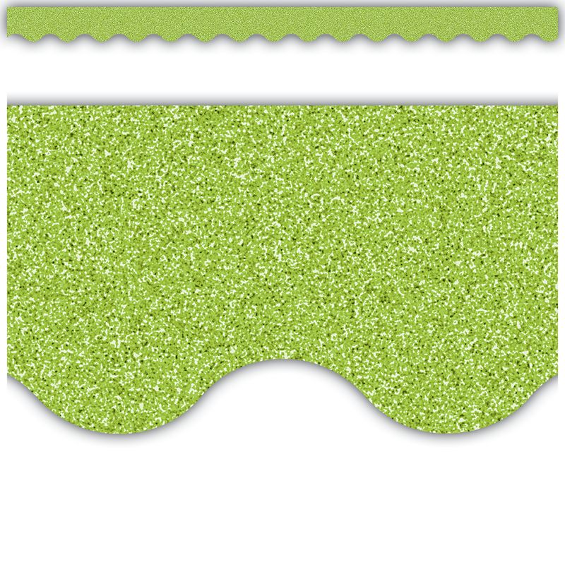 Lime Glitz Scalloped Border Trim
