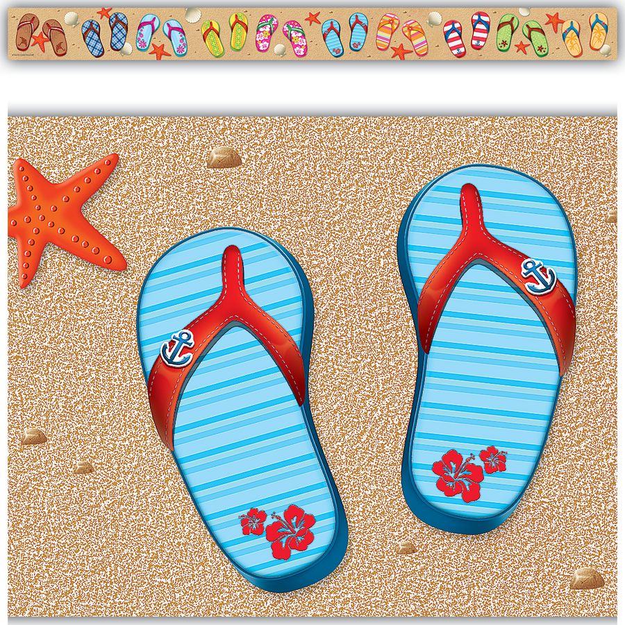 Flip Flops Straight Border Trim