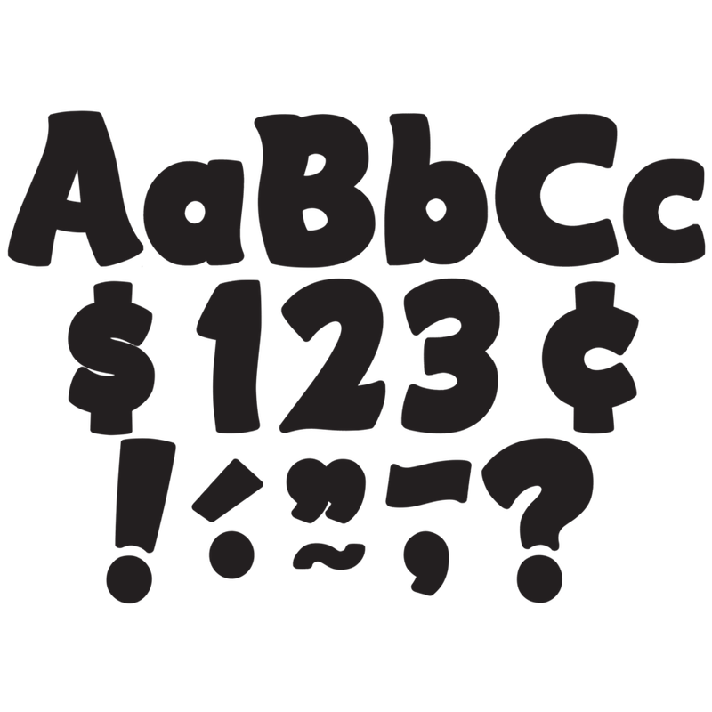 Black Funtastic 4&quot; Letters Combo Pack