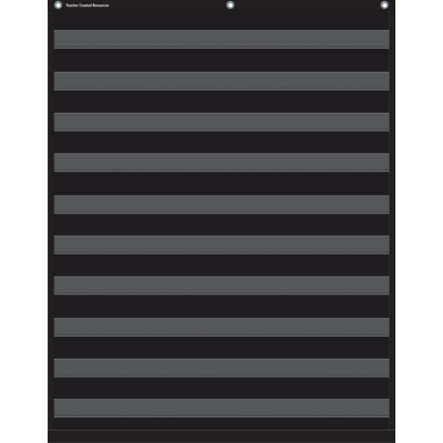 Black 10 Pocket Chart (34&quot; x 44&quot;)