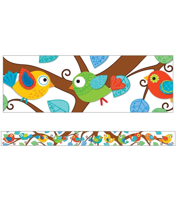 Boho Birds Border