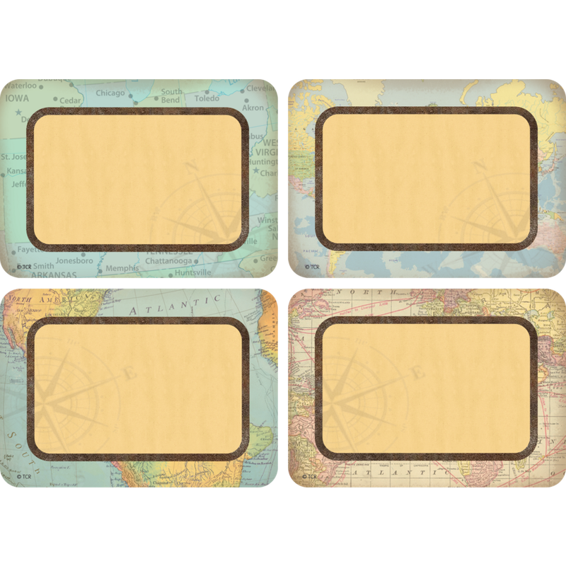 Travel the Map Name Tags/Labels - Multi-Pack