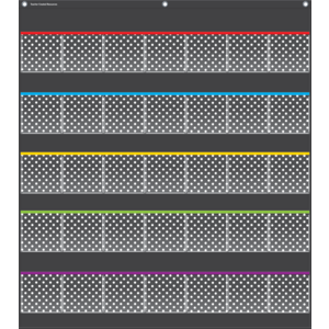 Black Polka Dots Storage Pocket Chart (32-1/2&quot; x 36-1/2&quot;)