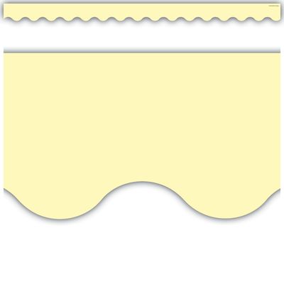 Pastel Yellow Scalloped Border