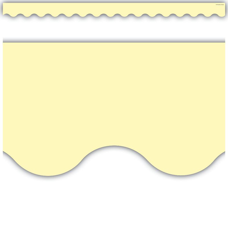 Pastel Yellow Scalloped Border