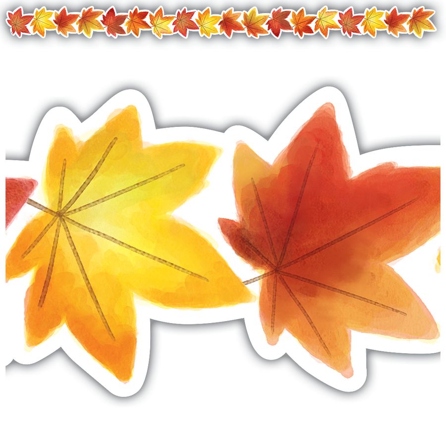 Fall Leaves Die-Cut Border
