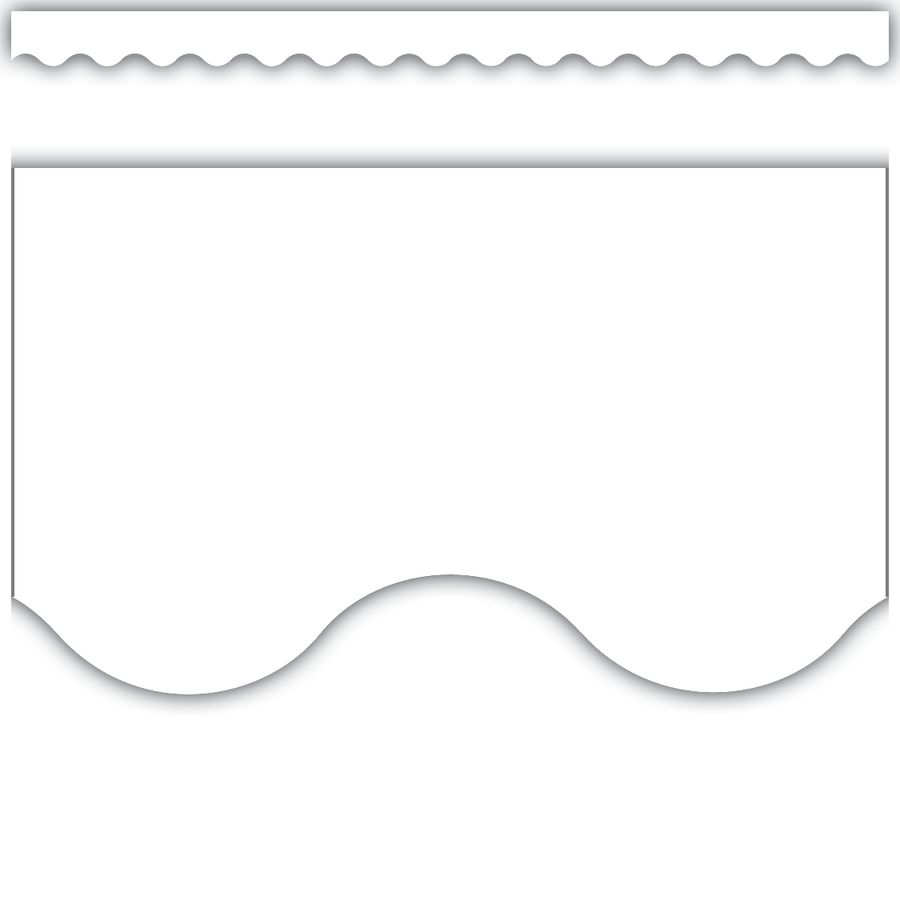 White Scalloped Border Trim