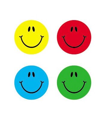 Smiley Faces, Multicolor Shape Stickers
