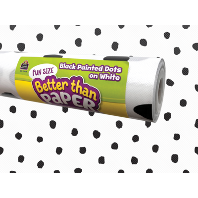 Black Painted Dots on White/Fun Size Better than Paper