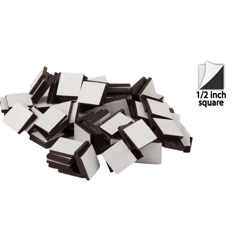Adhesive Magnetic Squares (1/2&quot; sq)