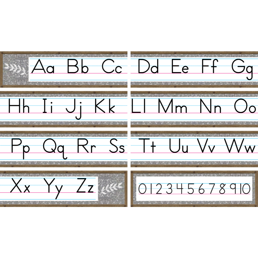Chalkboard Brights Flat Name Plates