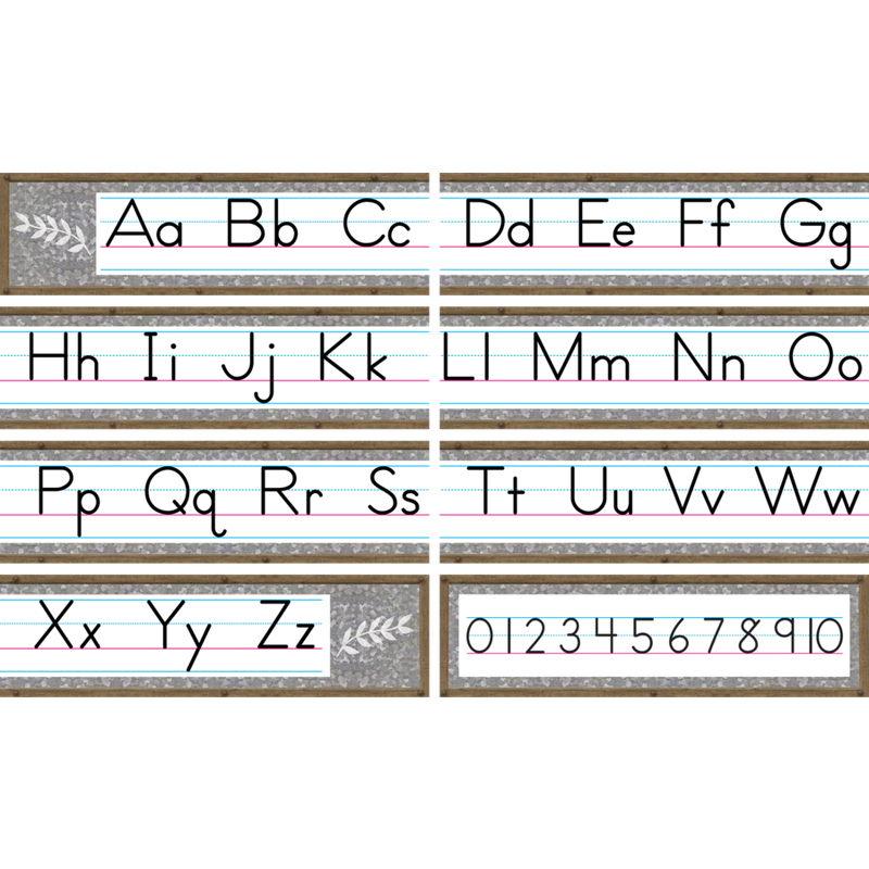 Chalkboard Brights Flat Name Plates