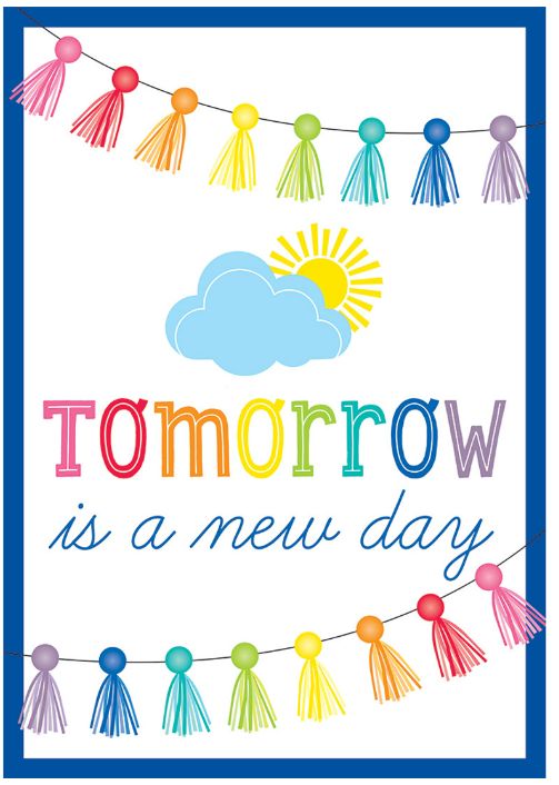 Hello Sunshine Tomorrow Is a New Day Poster