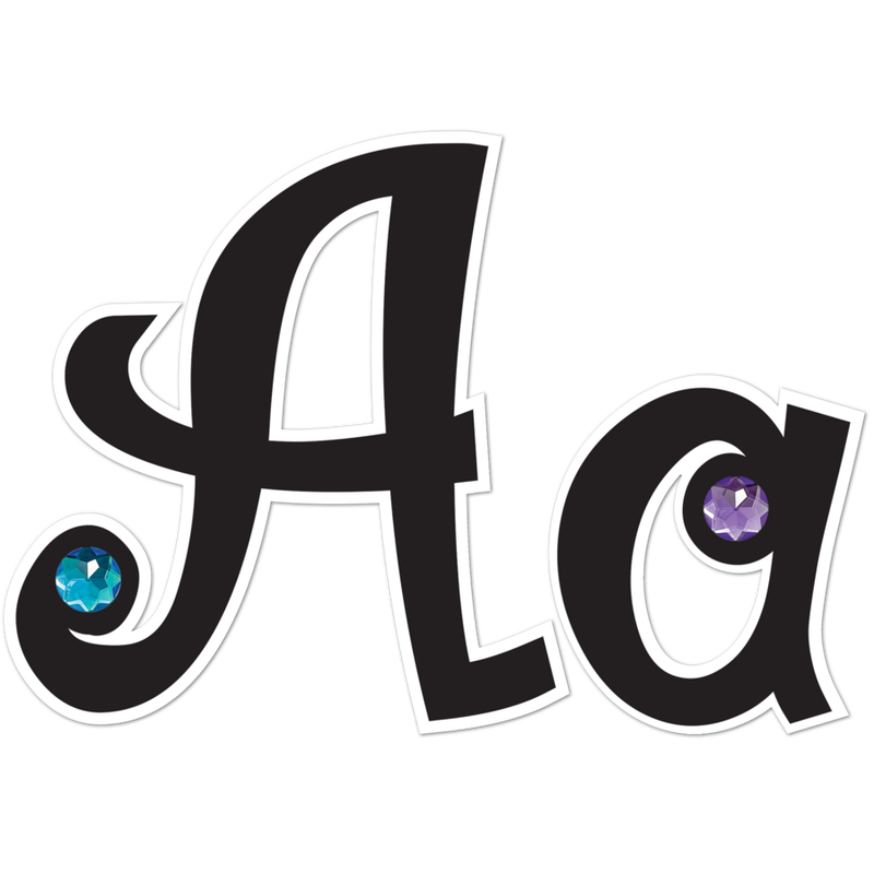 5" Bling Letters with Colorful Jewels