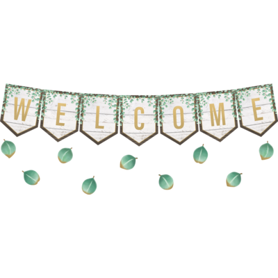 Eucalyptus Pennants Welcome Bulletin Board