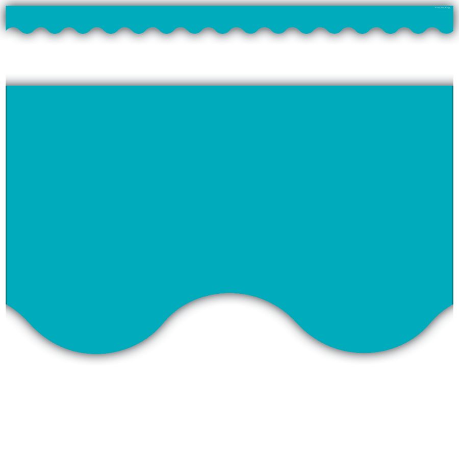 Teal Scalloped Border Trim