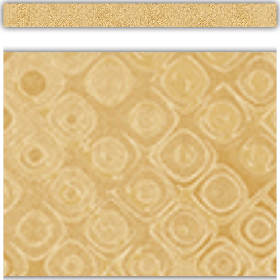Wonderfully Wild, golden textile boarder