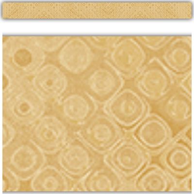 Wonderfully Wild, golden textile boarder