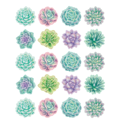 Rustic Bloom Succulents Stickers