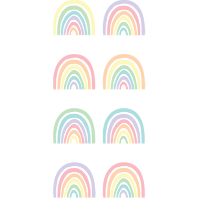 Pastel Pop Rainbows Mini Stickers