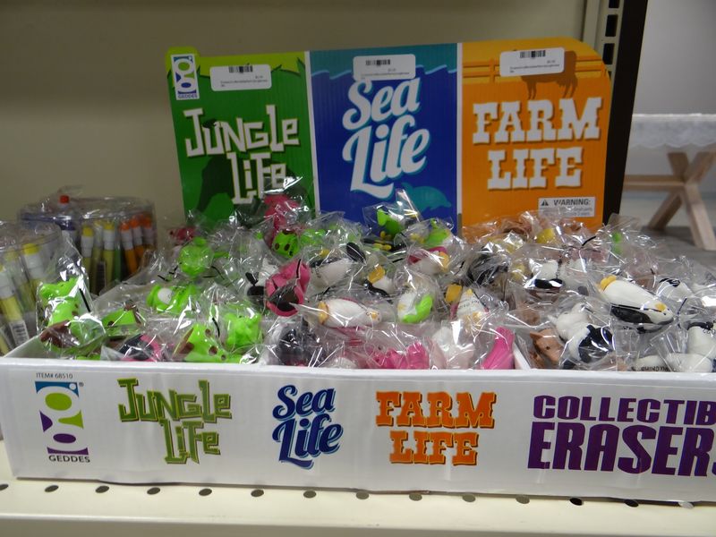 Erasers/collectable/farm/jungle/sea life
