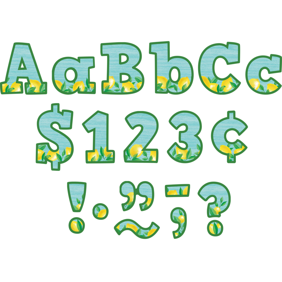 Lemon Zest Bold Block 4&quot; Letters Combo Pack