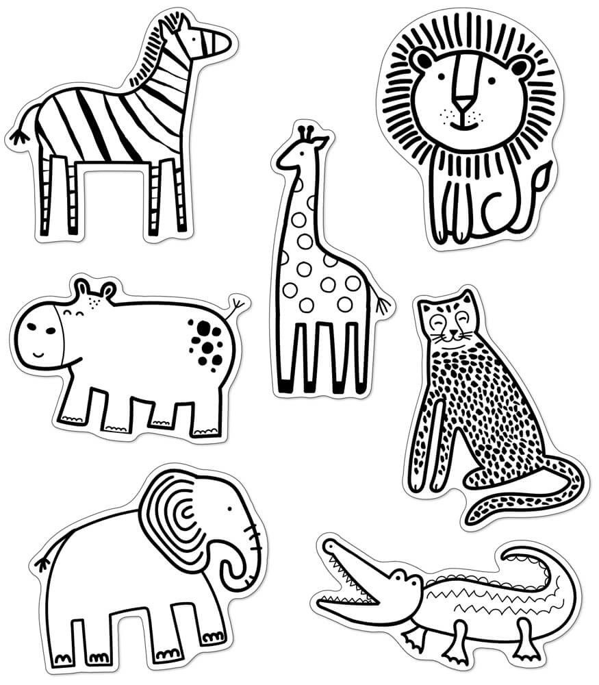 Simply Safari Safari Animals Cut,Outs